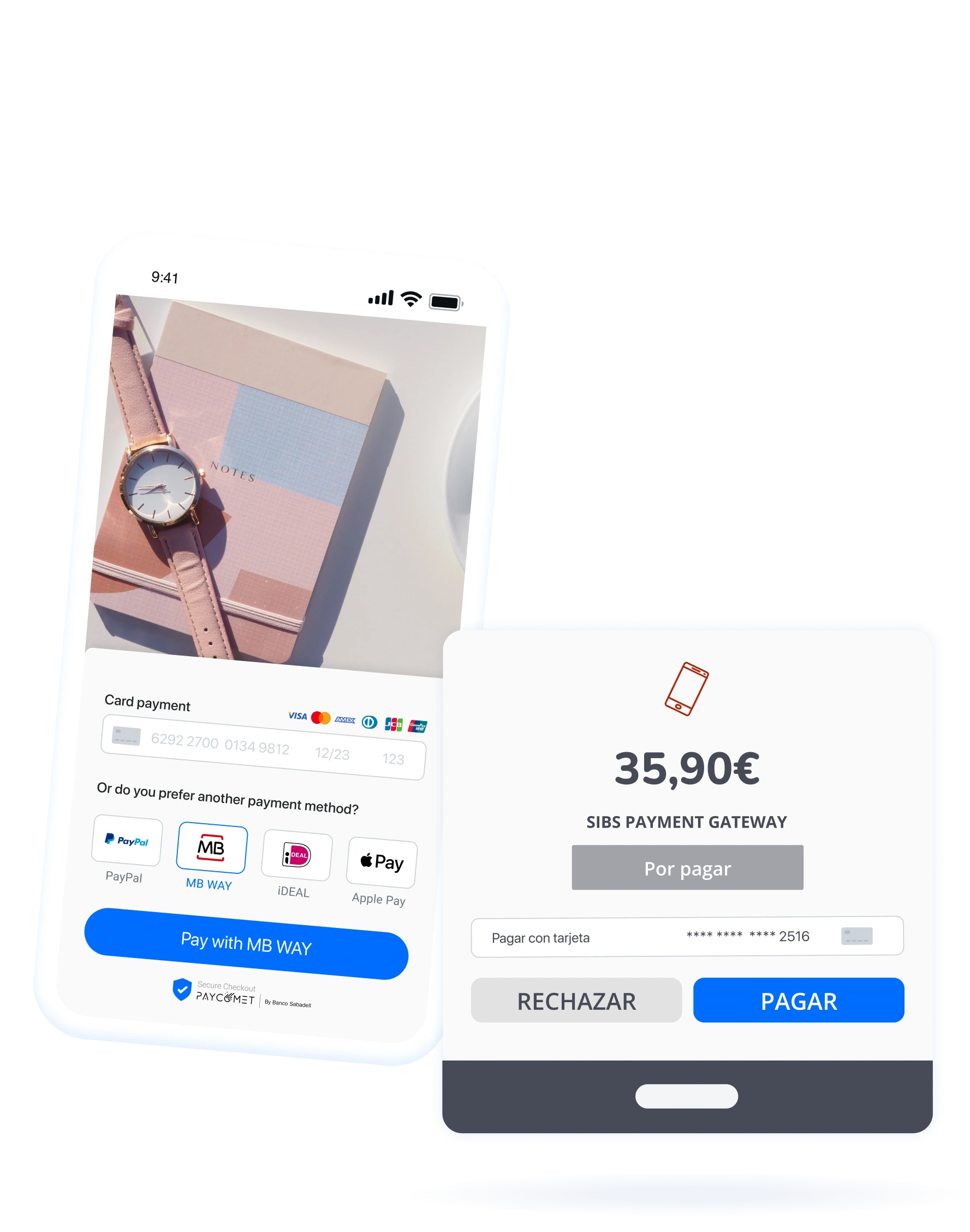 Payment with MB WAY on mobile