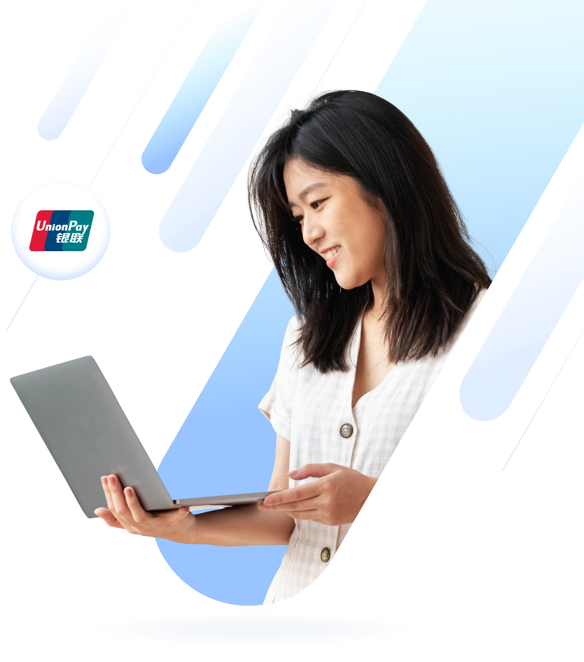 Girl paying with UnionPay