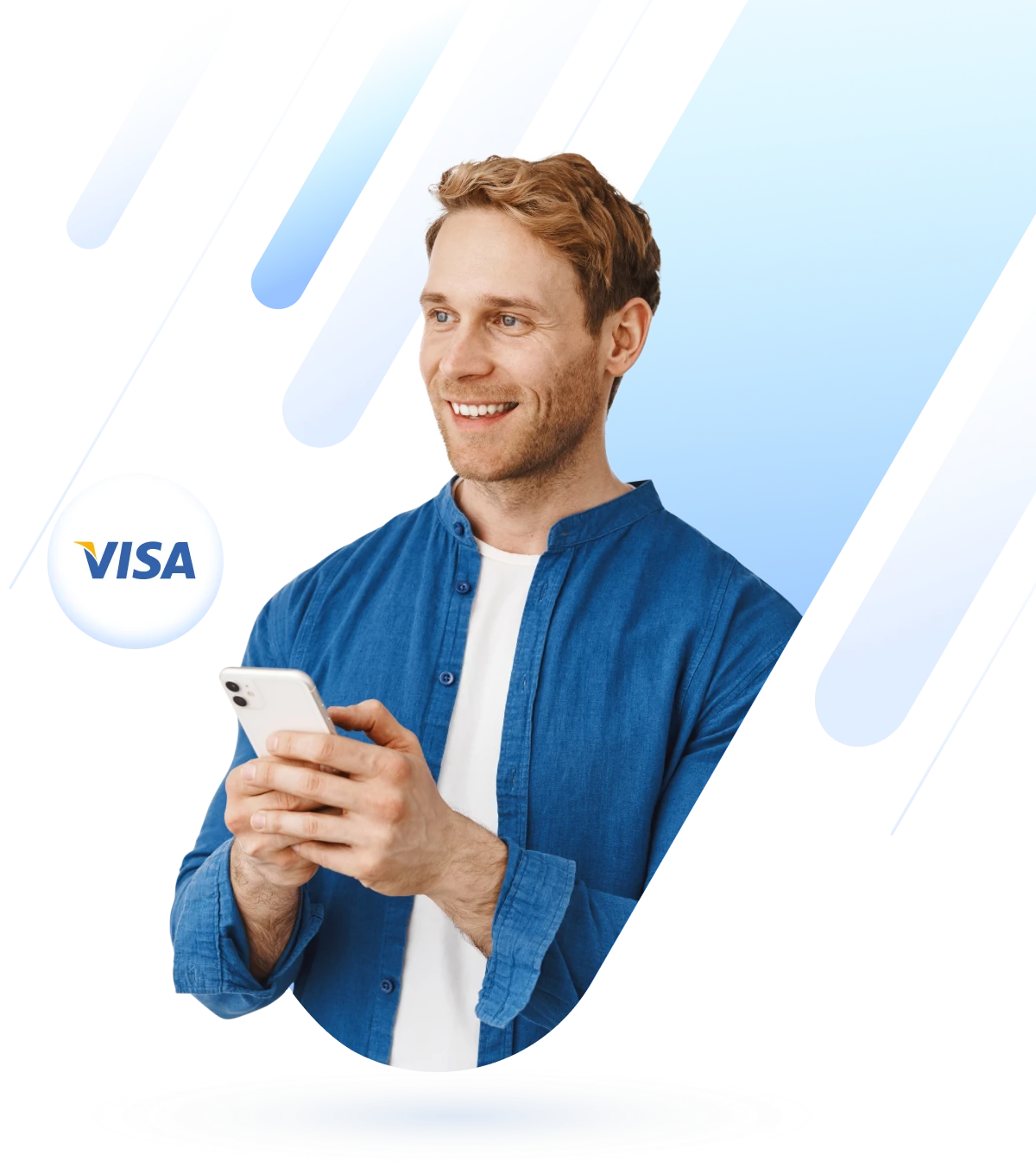 Boy paying with Visa