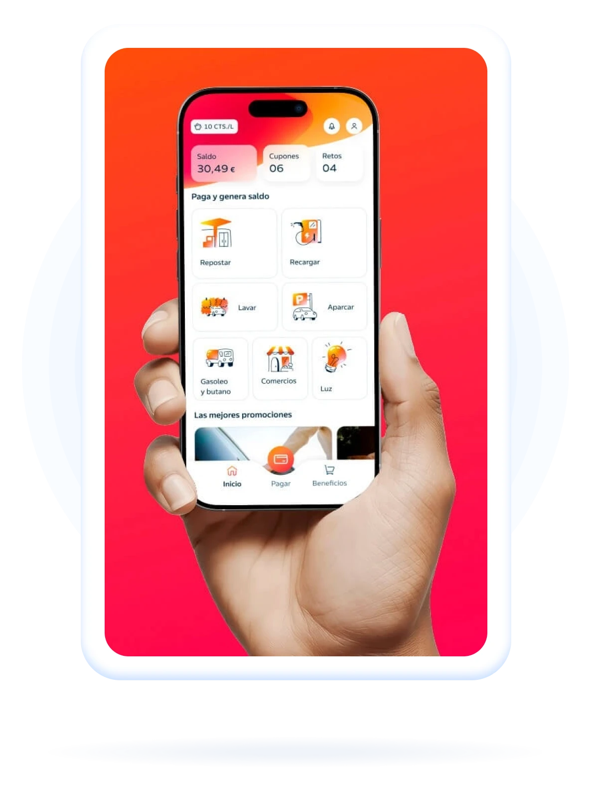Persona pagando con Waylet en el móvil
